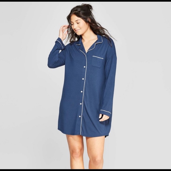 stars above Other - Women's Beautifully Soft Notch Collar Nightgown